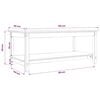 vidaXL Salongbord 110x55x45 cm heltre furu