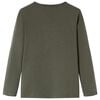 T-skjorte for barn med lange ermer kaki 92