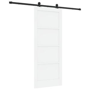 vidaXL Skyved&oslash;r ORKDAL 83 x 202 cm Heltre furu Hvit