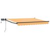 vidaXL Manuell utvidbar markise med LED-lamper sand
