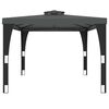 vidaXL Paviljong med dobbelttak antrasitt 3,98x2,98 m st&aring;l
