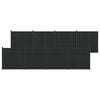 vidaXL Gjerdeplate 8 stk. 1405 x 186,5 cm WPC og Aluminium Svart