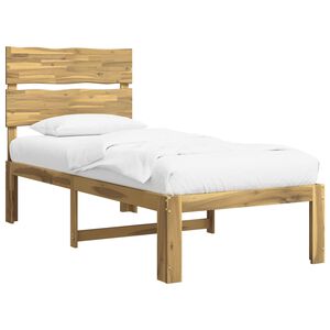vidaXL Enkelt Senge Ramme med Hodegjerde ROSTOCK Hvit 90 x 200 cm