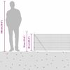 vidaXL Gjerde med innlegg. sølv 0.6 x 10 m Stål
