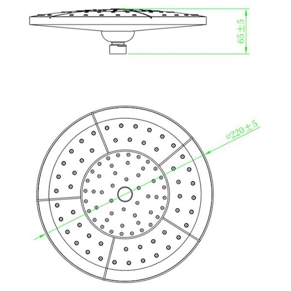 SCH&Uuml;TTE Overliggende dusj AUXERRE krom