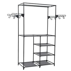 vidaXL Klesstativ st&aring;l og ikke-vevd stoff 87x44x158 cm svart