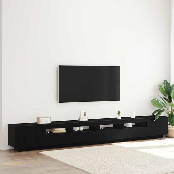 vidaXL TV-benksett 3 pcs Svart 300 x 35 x 40 cm Konstruert tre