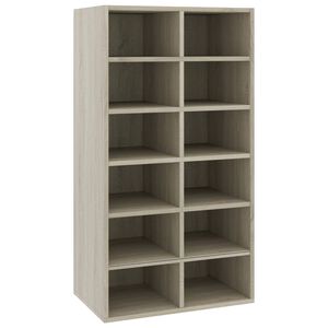 vidaXL Skohylle sonoma eik 54x34x100,5 cm konstruert tre