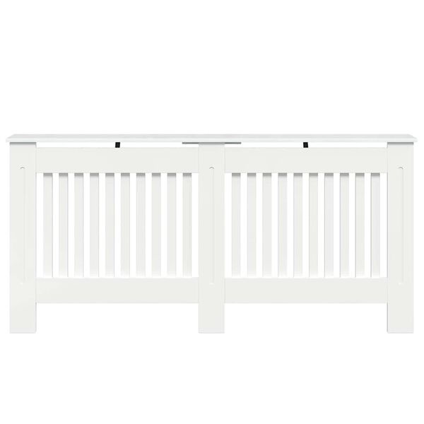 vidaXL Radiator Deksel H&oslash;yglanset hvit 172 x 19 x 81,5 cm