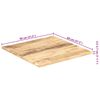 vidaXL Bordplate heltre mango 25-27 mm 80x80 cm