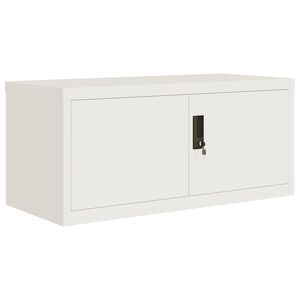 vidaXL Arkivskap hvit 90x40x40 cm st&aring;l