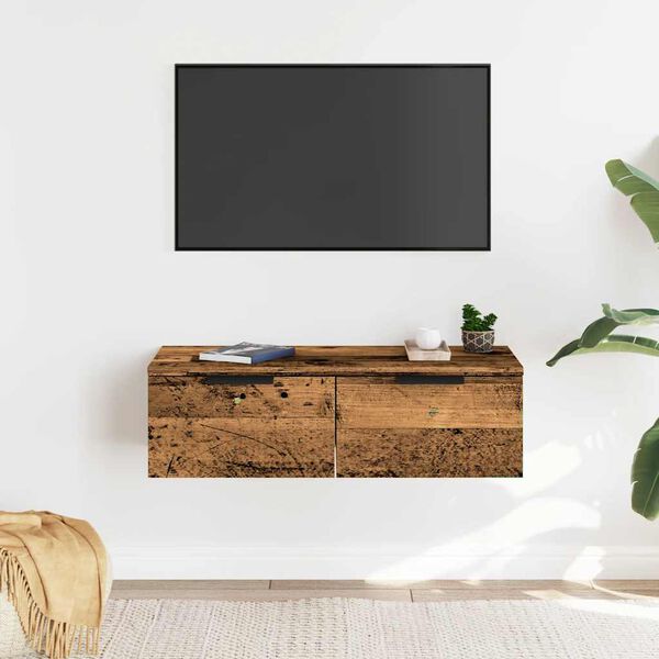 vidaXL Veggskap gammelt tre 68x30x20 cm konstruert tre