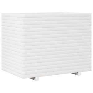 vidaXL Plantekasse hvit 90x60x72 cm heltre furu
