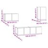 vidaXL TV-benksett 4 pcs artisan eik 30.5 x 30 x 60 cm Konstruert tre