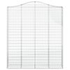 vidaXL Gabionkurver buede 8 stk 200x30x220/240 cm galvanisert jern