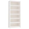 vidaXL Bokhylle hvit 80x35x183 cm heltre furu