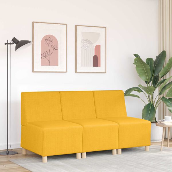 vidaXL | Modul Sofa Enhet Armfri | dark yellow 55 x 74 x 82 cm Kordfl&oslash;yel