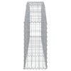 vidaXL Gabionkurv buet 200x30x60/80 cm galvanisert jern