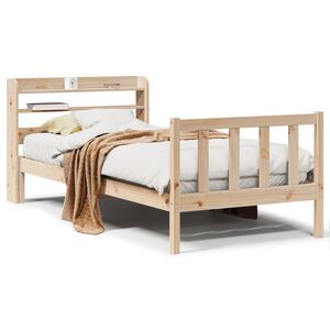 vidaXL Sengeramme uten madrass 75x190 cm heltre furu