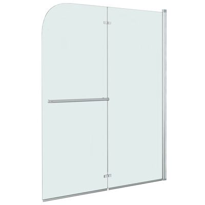 vidaXL Leddet dusjdør med 2 paneler ESG 95x140 cm