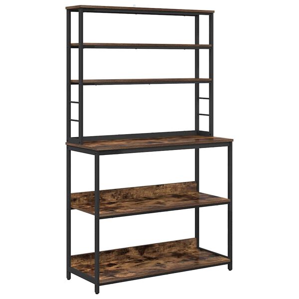 vidaXL Kj&oslash;kkenskap R&oslash;kt eik 100 x 40 x 168 cm Konstruert tre