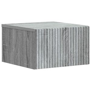 vidaXL Vegghengt Nattbord Gr&aring; sonoma 33 x 34,5 x 20 cm Konstruert tre