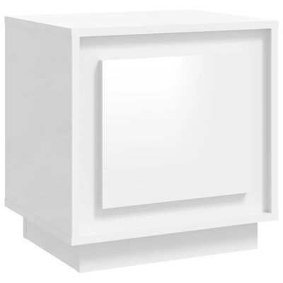 vidaXL Nattbord høyglans hvit 44x35x45 cm konstruert tre