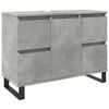 vidaXL Baderomsservantskap betonggr&aring; 80x33x60 cm konstruert tre
