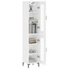 vidaXL Highboard h&oslash;yglans hvit 34,5x34x180 cm konstruert tre