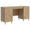 vidaXL Skrivebord Artisan eik Konstruert tre 142,5 x 50 x 75 cm