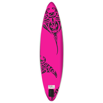 vidaXL Oppblåsbart padlebrettsett 366x76x15 cm rosa