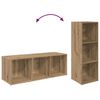 vidaXL TV-benksett 2 pcs Artisan Eik 37 x 35 x 107cm Konstruert tre