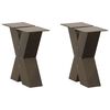 vidaXL Salongbordben X-formet 2 stk naturst&aring;l 40x(30-31) cm st&aring;l