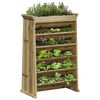 vidaXL Vegghengt plantekasse 6 etasjer 69x40x101,5 cm impregnert furu