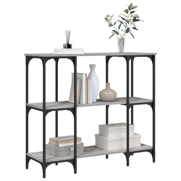 vidaXL Konsollbord grå sonoma 102x35x90 cm konstruert tre