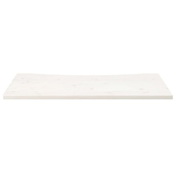 vidaXL Skrivebord hvit 100x50x2,5 cm heltre furu