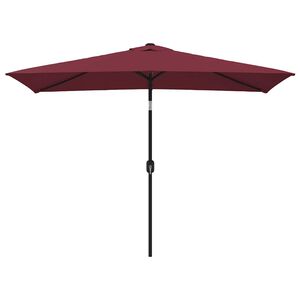 vidaXL Parasoll med metallstang 300x200 cm vinr&oslash;d