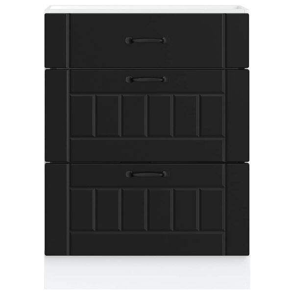 vidaXL Kjøkkenskap «Lucca» svart konstruert tre