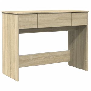 vidaXL Sminkebord med speil sonoma eik 100x45x76 cm
