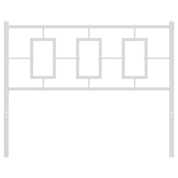 vidaXL Utskiftbar sengegavl i metall hvit 107 cm