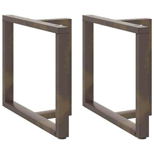 vidaXL Spisebordben T-formet 2 stk svart 100x35x(72-73) cm stål