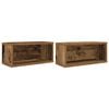 vidaXL CD-oppbevaringsstativ 2 stk. Eiketre 40 x 17 x 17 cm