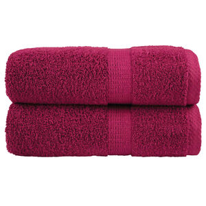 vidaXL Premium vaskeh&aring;ndkl&aelig;r SOLUND 2 stk bordeaux 30x30cm 600gsm