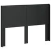 vidaXL Hodegavl Svart Konstruert tre