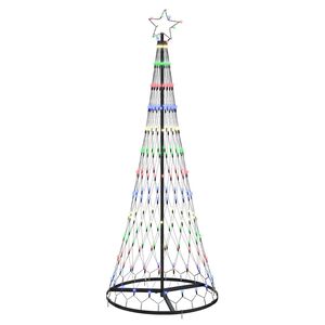vidaXL LED juletre Flerfarget 180 cm Metall