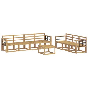 vidaXL Utend&oslash;rs sofa-sett 8 pcs Hvit 59 x 59 x 37 cm Solid akasietre