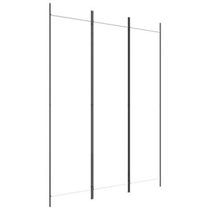 vidaXL Romdeler 3 paneler hvit 150x200 cm stoff