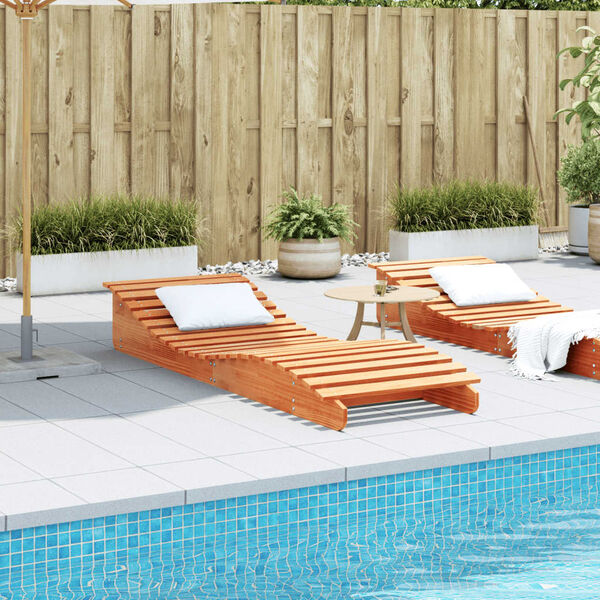 vidaXL Solseng voksbrun 205x70x31,5 cm heltre furu