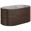 vidaXL H&oslash;ybed galvanisert st&aring;l 152x80x68 cm brun