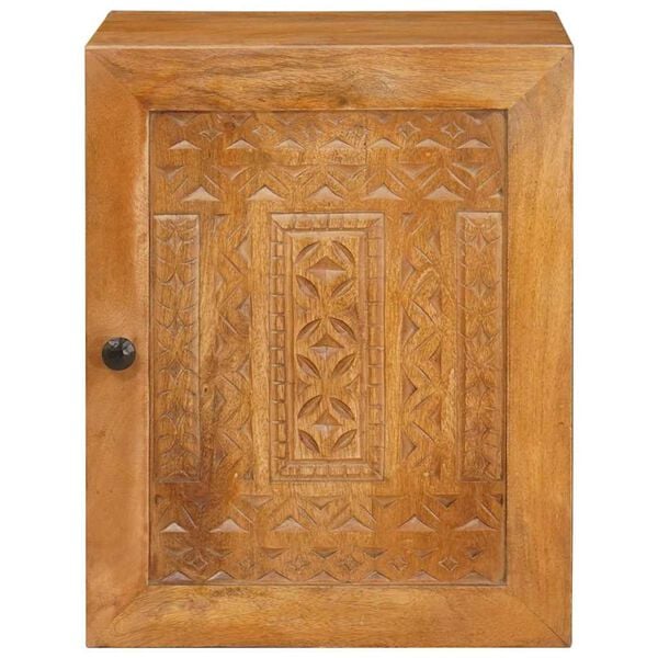 vidaXL Baderomsskap med d&oslash;r Lys Brun 38 x 33 x 48 cm Konstruert tre